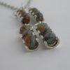 Elis Kauppi for Kupittaan Kulta, silver moss agate double drop pendant on chain, Finland, circa 1975 SOLD - Image 3