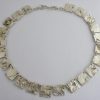 Anonymous, unmarked silver cast brutalist panel link necklace and ear studs set, circa 1980, probably British (Ref S228) SOLD - Image 2