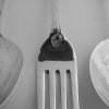 George Edward Hunt, pair of Arts and Crafts silver modernist tablespoons with a matching fork, Chester 1937 (Ref S272) - Image 3