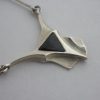 Kulta ja Hopeateos Oy, spectrolite set silver pendant necklace, Finland, circa 1980 (Ref S315) SOLD - Image 3