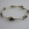 Kulta ja Hopeateos Oy, spectrolite set silver bracelet, Finland, circa 1980 (Ref S314) SOLD