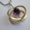 Elis Kauppi for Kupittaan Kulta, silver amethyst drop pendant on chain, Finland, circa 1970 (Ref S322) SOLD - Image 3