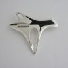 Henning Koppel, for Georg Jensen, silver and black enamel brooch, #323, Denmark, 1969 London import mark (Ref S318) SOLD