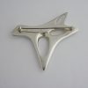 Henning Koppel, for Georg Jensen, silver and black enamel brooch, #323, Denmark, 1969 London import mark (Ref S318) SOLD - Image 2