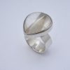 Bjorn Weckström for Lapponia, rare rutilated quartz set silver 'Luna' ring, Finland, 1986 SOLD
