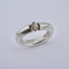 S S,  unidentified maker, silver tension set diamond octahedra crystal ring, London 2002 (Ref S214) SOLD