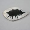 B. Margossian, silver and black enamel brooch, Denmark, circa 1975 SOLD
