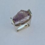 Guernsey Charms, silver ring tension set with an amethyst fragment, Guernsey, circa 1975 SOLD - Image 4