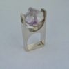 Guernsey Charms, silver ring tension set with an amethyst fragment, Guernsey, circa 1975 SOLD - Image 2