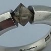 S S,  unidentified maker, silver tension set diamond octahedra crystal ring, London 2002 (Ref S214) SOLD - Image 4