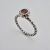 Pandora, silver 'Birthday Blooms' single stone garnet ring, of recent production though now discontinued (Ref S396) SOLD - Image 2