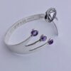 Jan Lundgren (1934-2017), amethyst and tourmalinated quartz set silver bangle, Sweden, 1961 (Ref S555) SOLD - Image 2