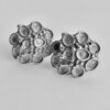 Jane Watling of Lacock (attributed), pair of silver ear studs, unmarked, 1990s (Ref S561) SOLD