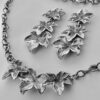 Jane Watling of Lacock, silver ivy leaf necklace and matching pair of drop earrings, London 1993 (Ref S558) SOLD - Image 2