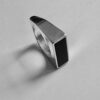 Arne Johansen, black onyx set silver ring, Denmark, 1975 London import mark (Ref 576) SOLD - Image 3