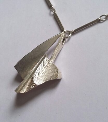 Matti Hyvarinen, silver pendant on chain, Finland, circa 1975 (Ref S591) SOLD