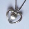 Ole Kortzau for Georg Jensen, silver 'Lovely' heart Artist Pendant of the Year on a chain, Denmark, 2005 (Ref S589a) SOLD