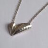 Isabell Kristensen for Georg Jensen, silver 'Amour' heart Artist Pendant of the Year on a chain, Denmark, 2003 (Ref S588) SOLD