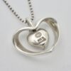 Ole Kortzau for Georg Jensen, silver 'Lovely' heart Artist Pendant of the Year on a chain, Denmark, 2005 (Ref S589b) SOLD - Image 2