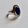 Robert Welch, blue agate set silver ring, London, 1993 (Ref S581) SOLD - Image 2
