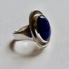 Robert Welch, blue agate set silver ring, London, 1993 (Ref S581) SOLD