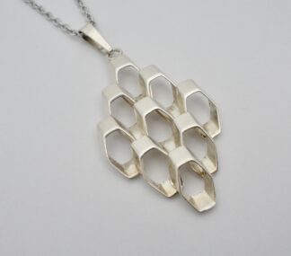 Andreas Daubs, silver pendant on chain, German, circa 1970 SOLD