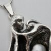 Kultaseppa Salovaara, freshwater pearl set silver figural pendant, Finland, circa 1985 SOLD - Image 3