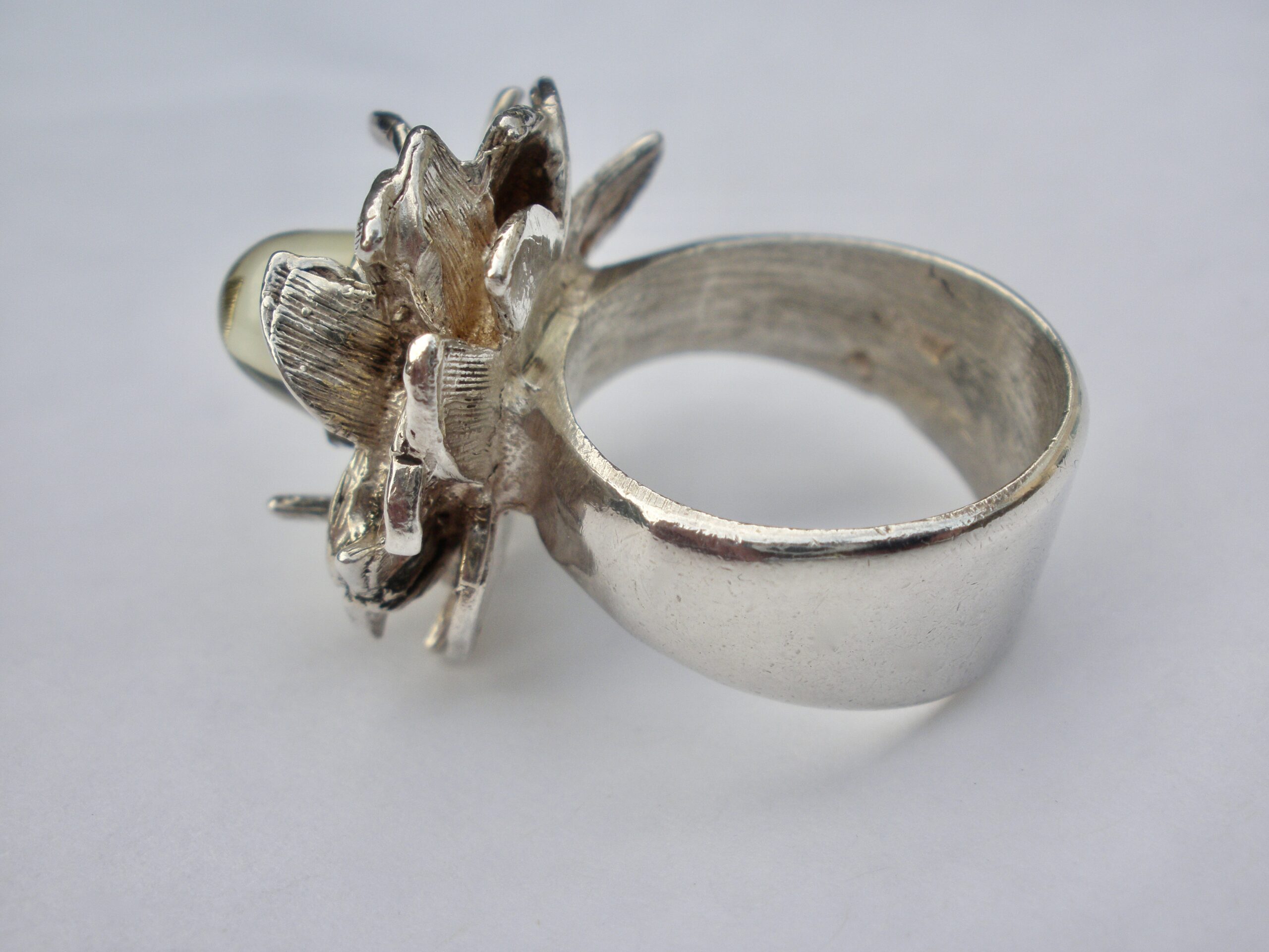 Guy Watson, cabochon gem set silver ring, London 1973 (Ref S628) SOLD ...