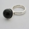Regitze Overgaard for Georg Jensen, silver onyx set 'Sphere' ring, #473A, hallmarked for London 2010 (Ref S637) SOLD - Image 3