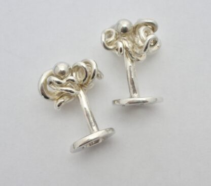 Guy Watson, unusual and rare pair of silver cufflinks, London 1970 (Ref S639) SOLD - Image 4