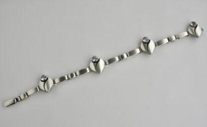 Sten & Laine, rock crystal set silver bracelet, Finland, date code for 1999 (Ref S648) SOLD