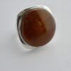 Bent Knudsen, Baltic amber set silver ring, Denmark, 1968 London import mark (Ref S698) SOLD - Image 3