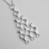 Jorma Laine for Kultateollisuus Ky (attributed), silver 'Ruutu' pendant on chain, Finland, circa 1970 (Ref S+05) SOLD
