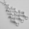 Jorma Laine for Kultateollisuus Ky (attributed), silver 'Ruutu' pendant on chain, Finland, 1971 London import mark (Ref S701) SOLD - Image 2