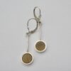 Arne Johansen, pair of round tiger eye set silver drop earrings, Denmark, circa 1975 (Ref S712) SOLD