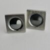 Hans Hansen, pair of oxidised decorated silver ear studs, Denmark, circa 1975 (Ref S719HH) - Image 3