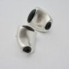 Aremo of Mauritius, pair of black onyx set silver ear studs, circa 2007 (Ref S749) SOLD - Image 2
