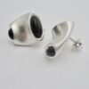 Aremo of Mauritius, pair of black onyx set silver ear studs, circa 2007 (Ref S749) SOLD - Image 3