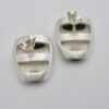 Aremo of Mauritius, pair of black onyx set silver ear studs, circa 2007 (Ref S749) SOLD - Image 5