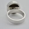Arne Johansen (attributed), tiger eye set silver ring, Denmark, 1972 London import mark (Ref S753HH) - Image 6