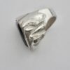Niels Erik From, black onyx set silver ring, Denmark, 1988 London import mark (Ref S748) SOLD - Image 3