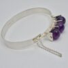 Kultaseppa Salovaara, amethyst bead set silver bangle, Finland, date code 1974 with 1975 London import marks (Ref S762HH) SOLD - Image 2