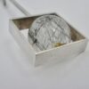 Arne Johansen, tourmalinated quartz bead set silver hanging pendant, Denmark, circa 1970 (Ref S766) SOLD - Image 4