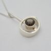 Niels Erik From, smoky quartz set silver pendant on chain, Denmark, 1980 London import mark (Ref S755) SOLD - Image 2