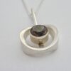 Niels Erik From, smoky quartz set silver pendant on chain, Denmark, 1980 London import mark (Ref S755) SOLD - Image 3
