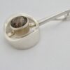 Niels Erik From, smoky quartz set silver pendant on chain, Denmark, 1980 London import mark (Ref S755) SOLD - Image 5
