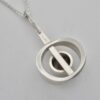 Niels Erik From, smoky quartz set silver pendant on chain, Denmark, 1980 London import mark (Ref S755) SOLD - Image 6