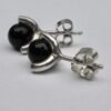 Randers Sølvvarefabrik, pair of onyx set silver ear studs, Denmark, circa 1975 (Ref S764) SOLD - Image 3