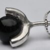 Randers Sølvvarefabrik, pair of onyx set silver ear studs, Denmark, circa 1975 (Ref S764) SOLD - Image 5