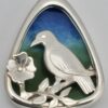 Anthony Hawksley, silver and enamel 'silverscape' pendant on chain, London 1981 (Ref S778) SOLD - Image 3